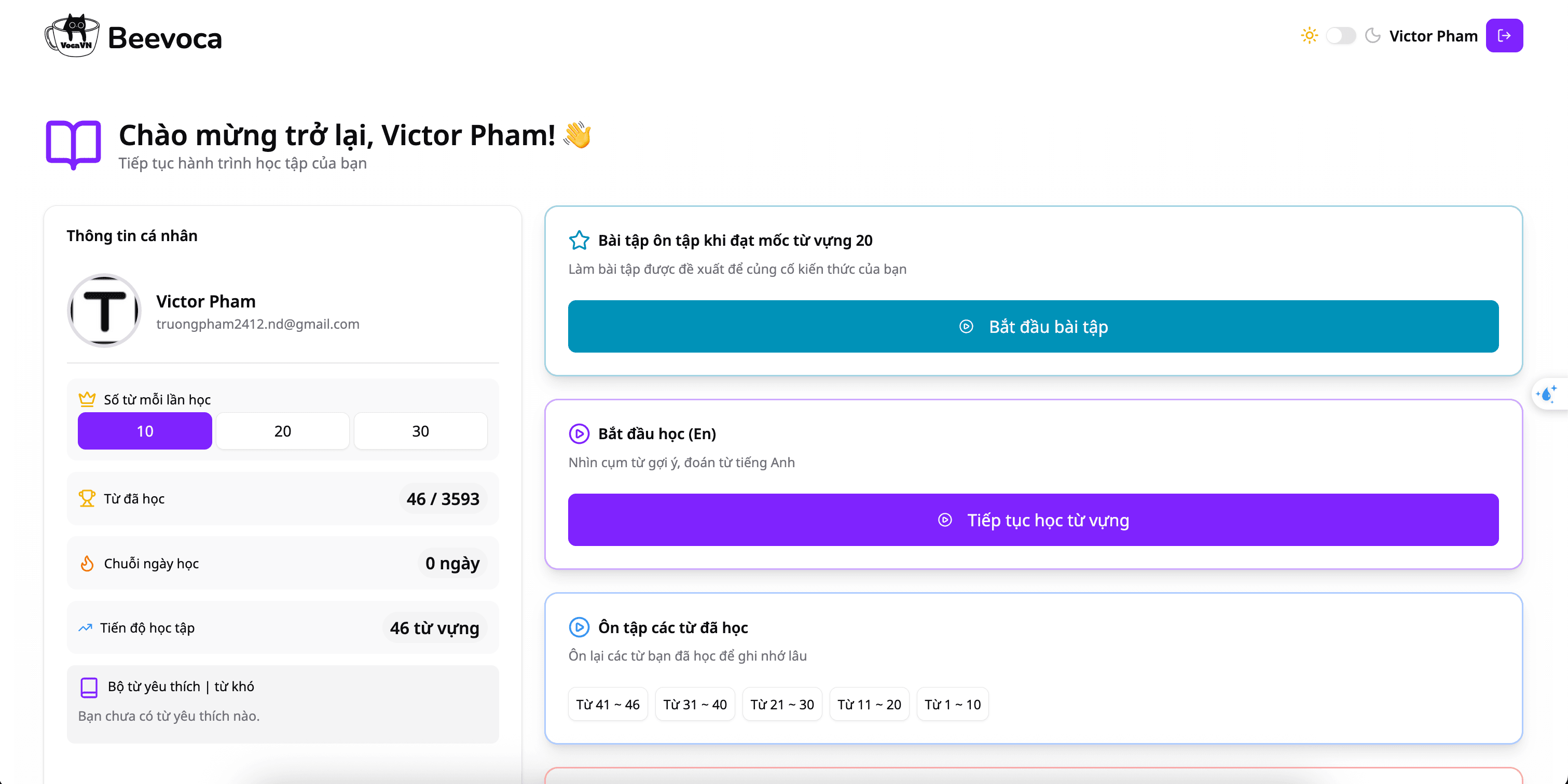 Trang chủ theo dõi tiến độ